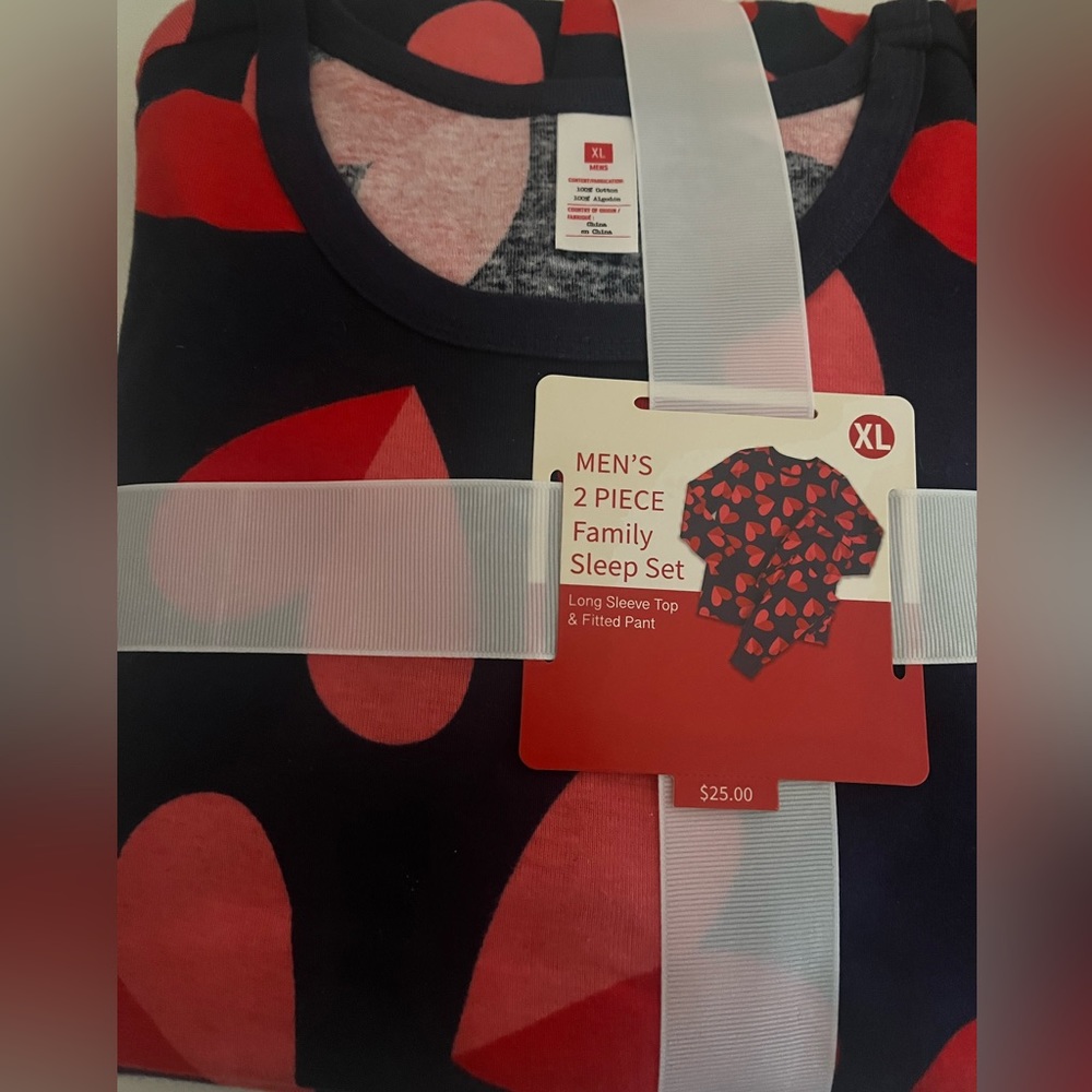 Men’s Valentine’s Day Pajamas XL